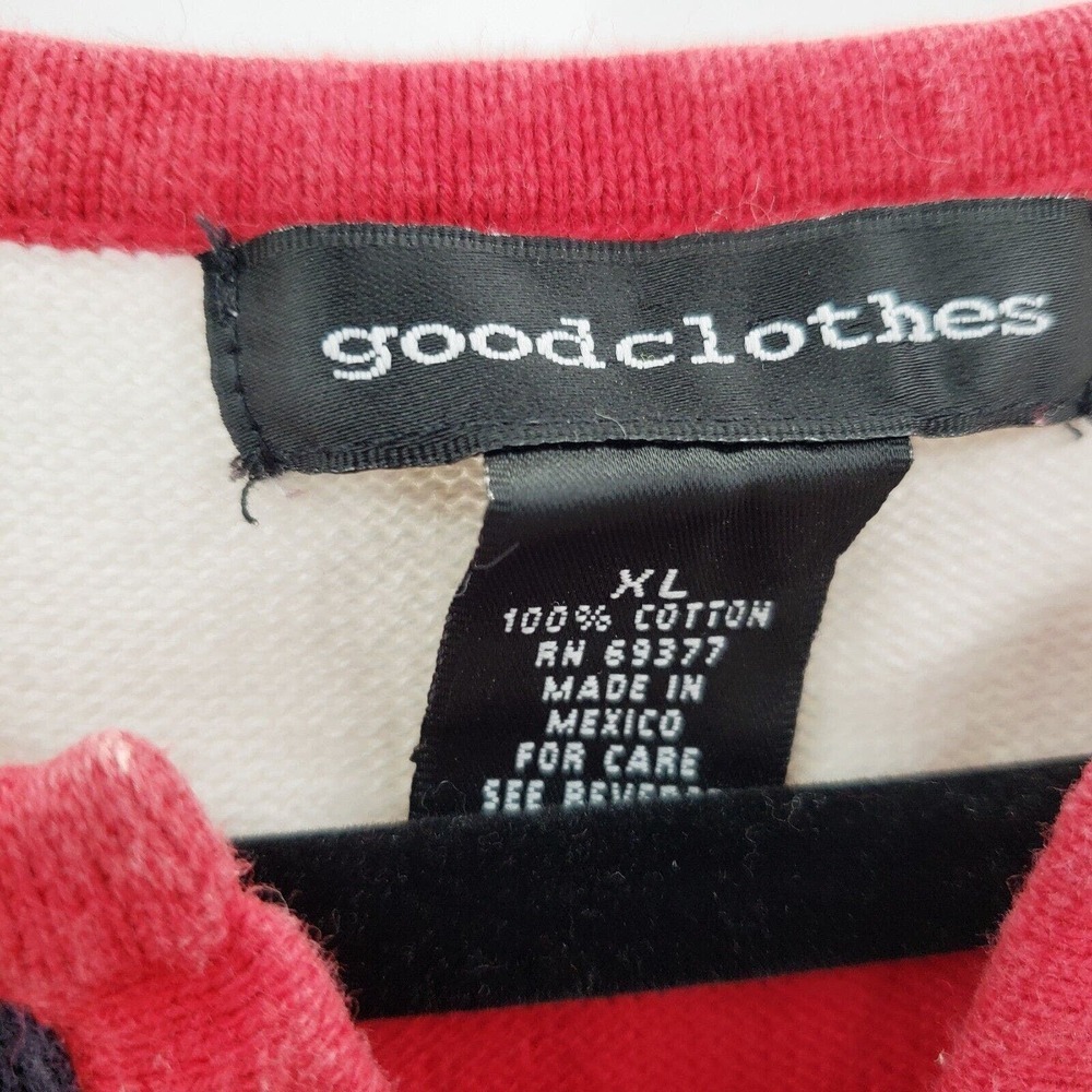 Goodclothes American Flag Sweater Womens XL Sleeveless Red White Blue Holiday - Picture 4 of 10